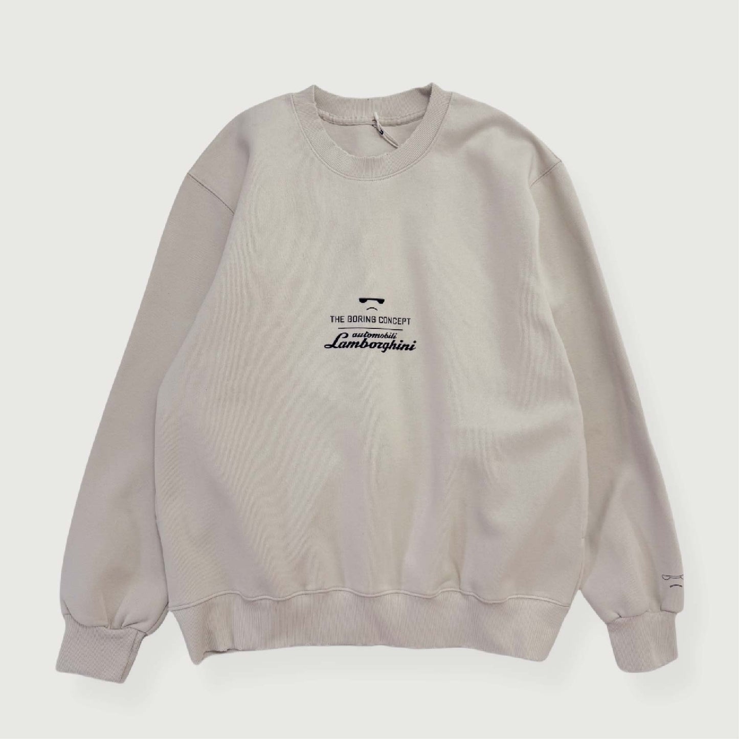 The Boring Concept  TBC|Lamborghini Boring white destructive hoodie