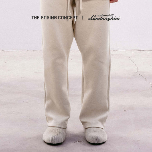 The Boring Concept  TBC|Lamborghini  Boring white drawstring sweatpants