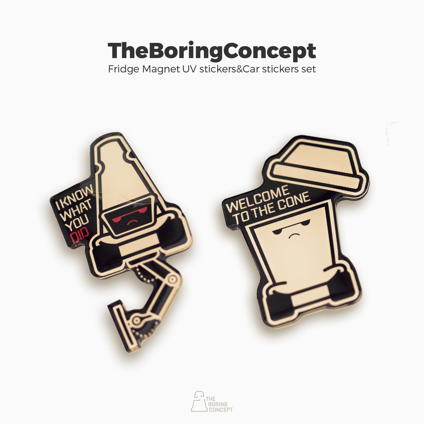 “The Boring”t【rash can&capture】Refrigerator Magnet&Sticker