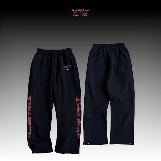 TBC×SPS PAGANI HONGKONG Black printed long pants