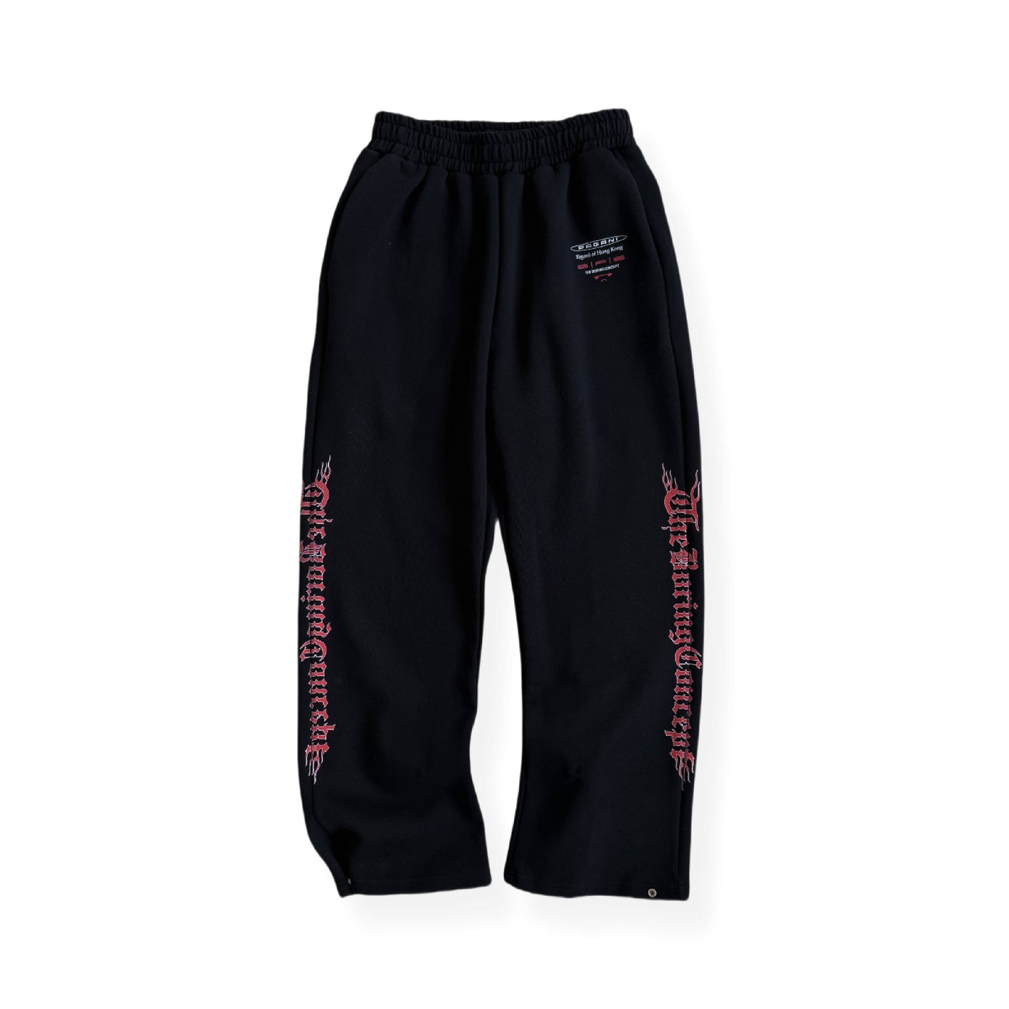TBC×SPS PAGANI HONGKONG Black printed long pants