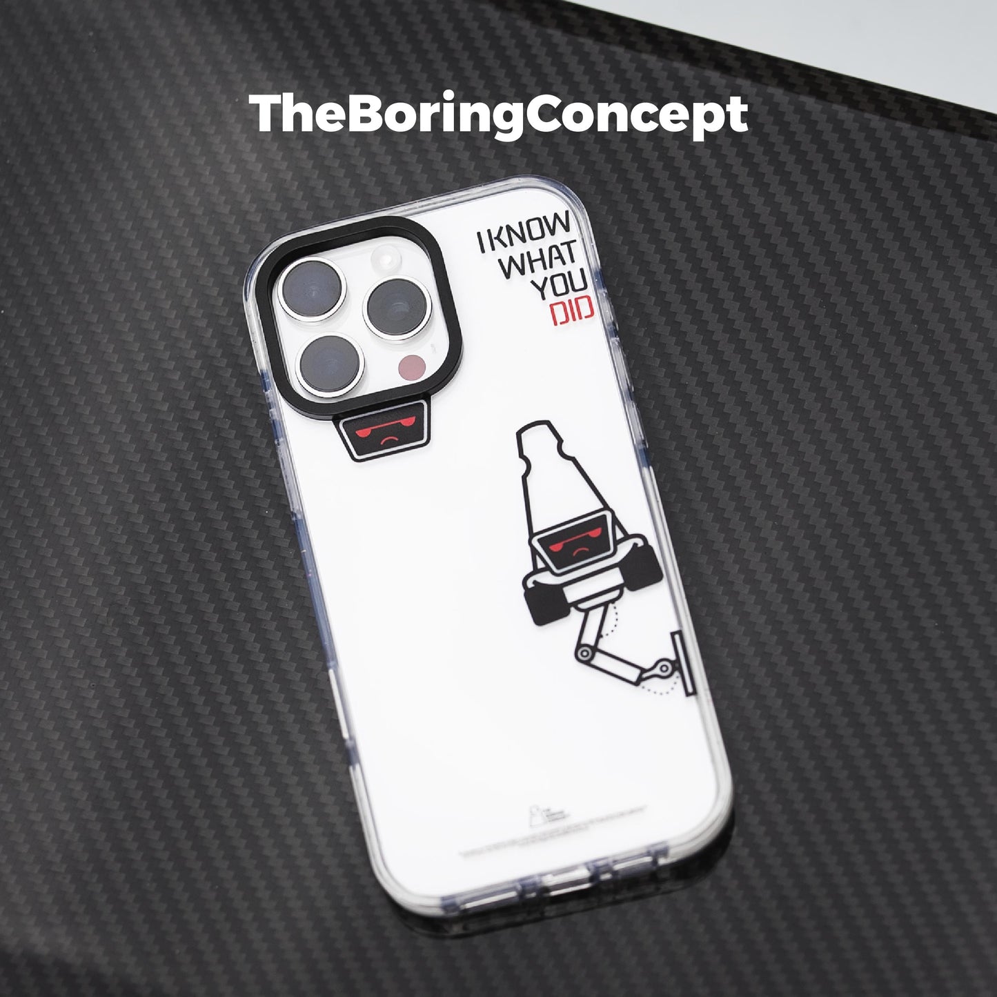 “The boring”Transparent phone case