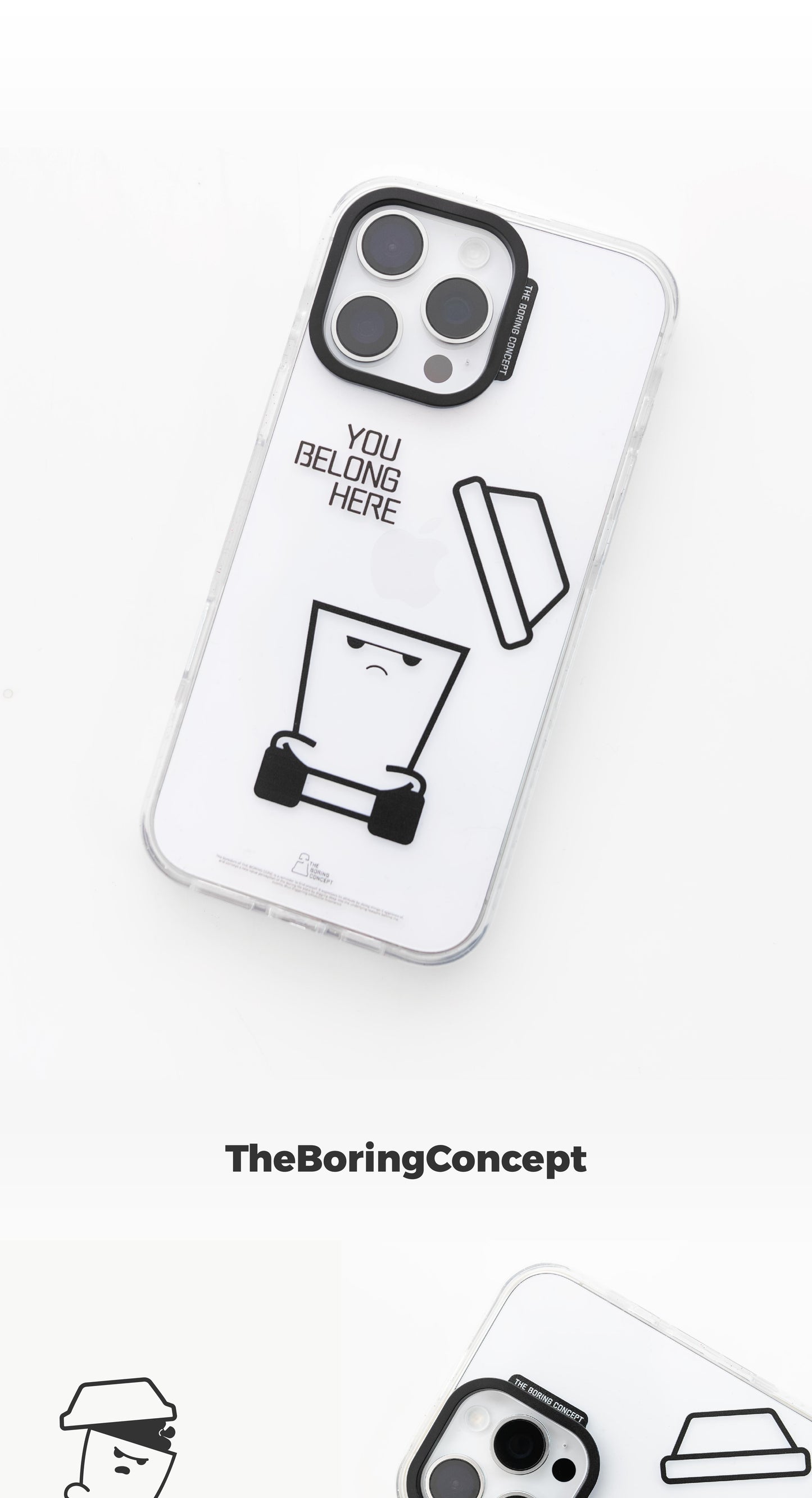 “The boring”Transparent phone case