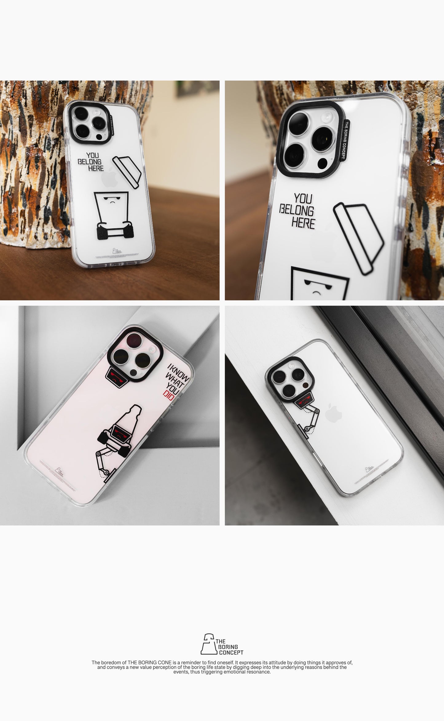 “The boring”Transparent phone case