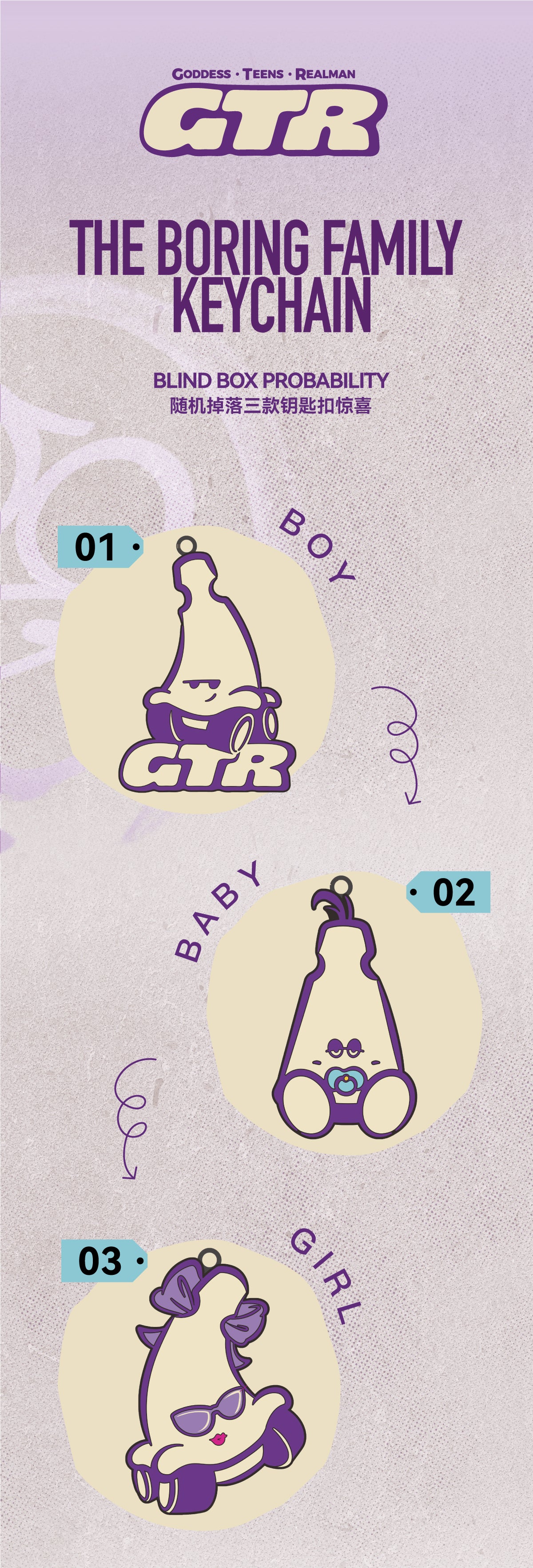 The Boring” GTR Blind box Key Chain