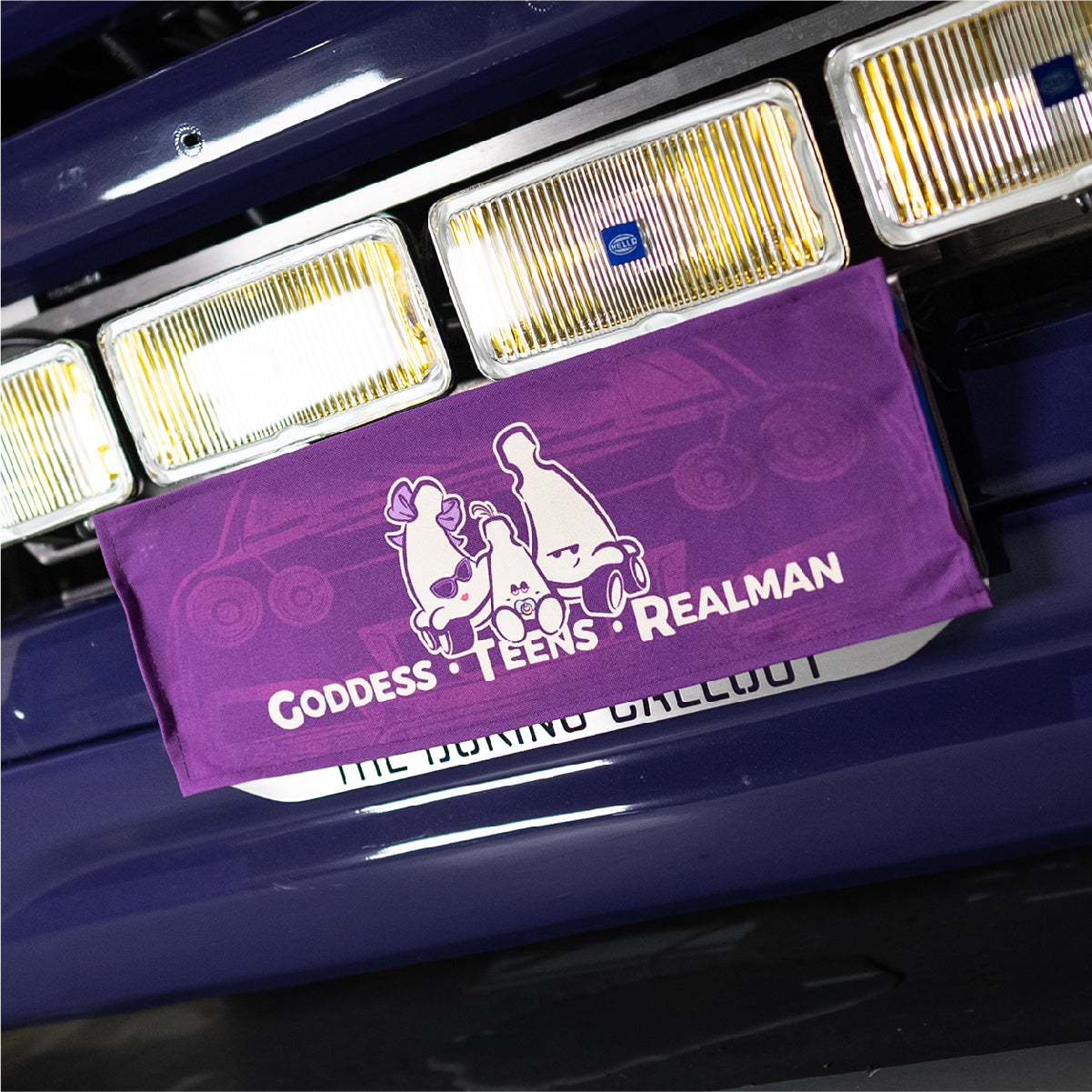 The boring GTR Fabric license plate cover&Pullback car