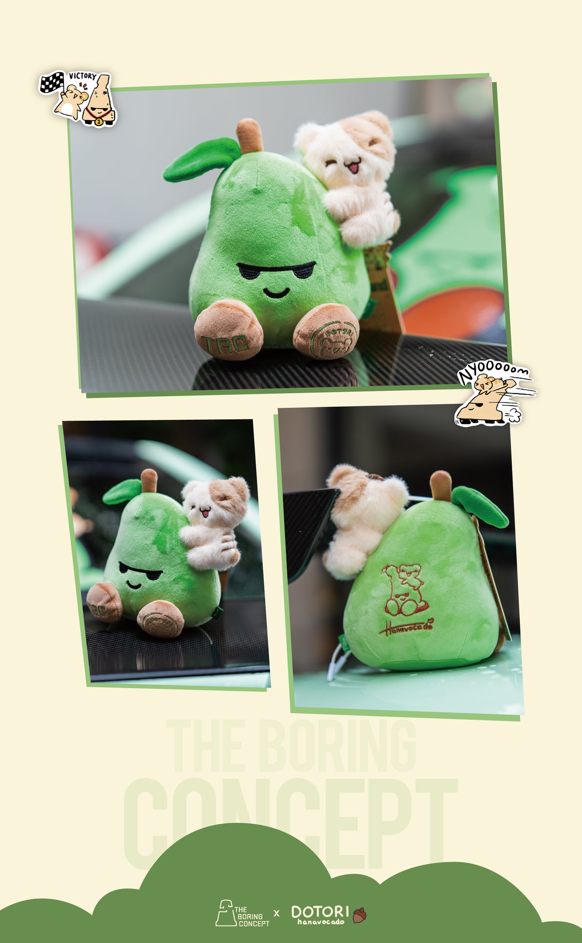 Hanavocado x TBC Plush Doll | Dotori & The Boring