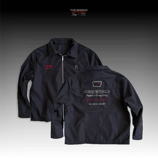 TBC×SPS PAGANI HONGKONG Black crystal-embellished jacket