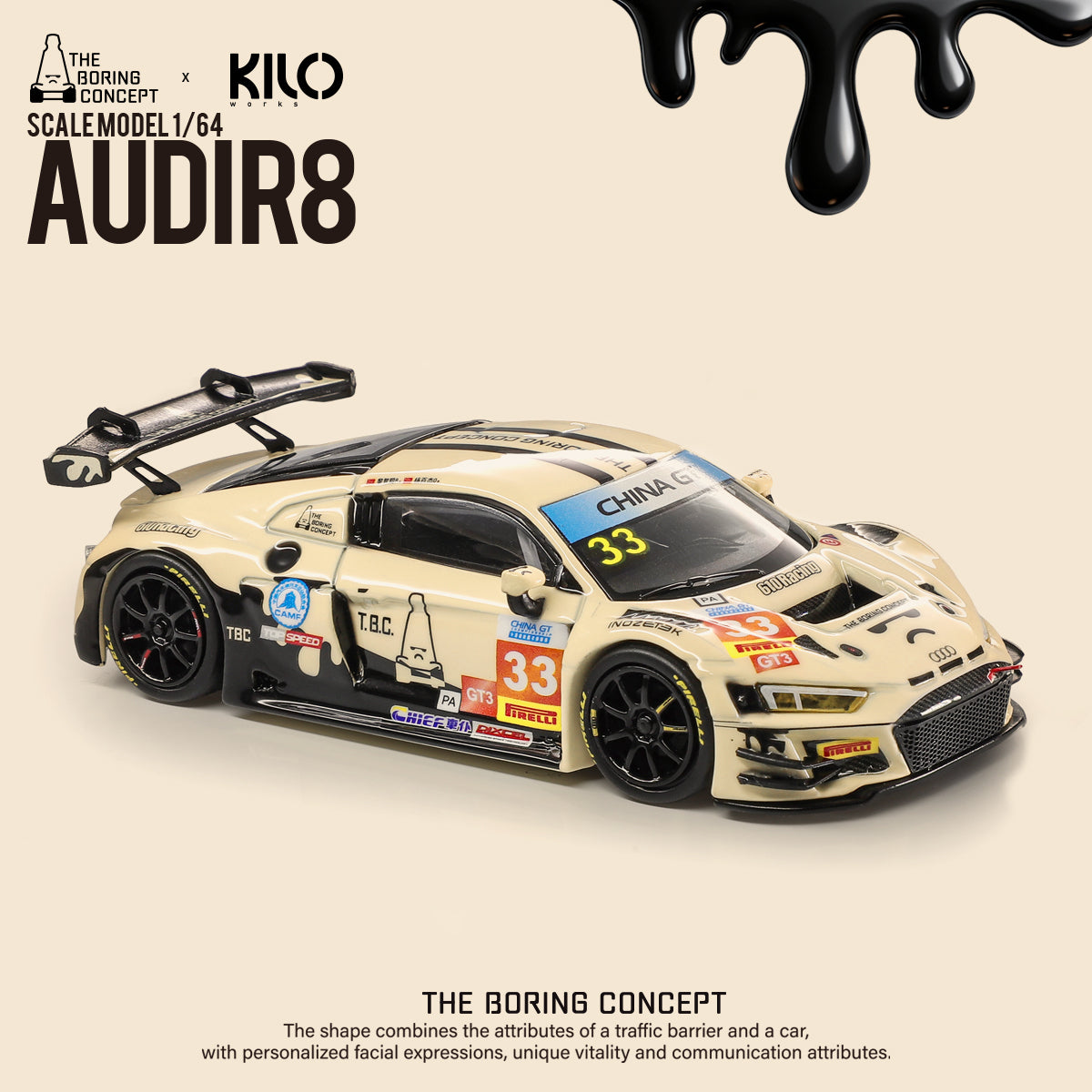 Presale TBC X KILO 1/64 Audi R8 Alloy Car Model （2026.7 send out goods‌）