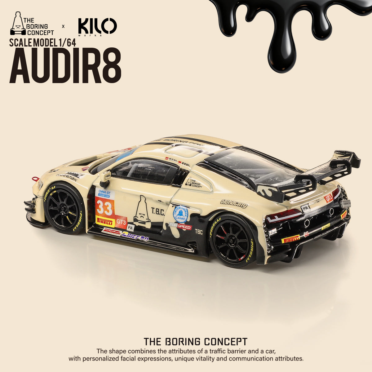 Presale TBC X KILO 1/64 Audi R8 Alloy Car Model （2026.7 send out goods‌）
