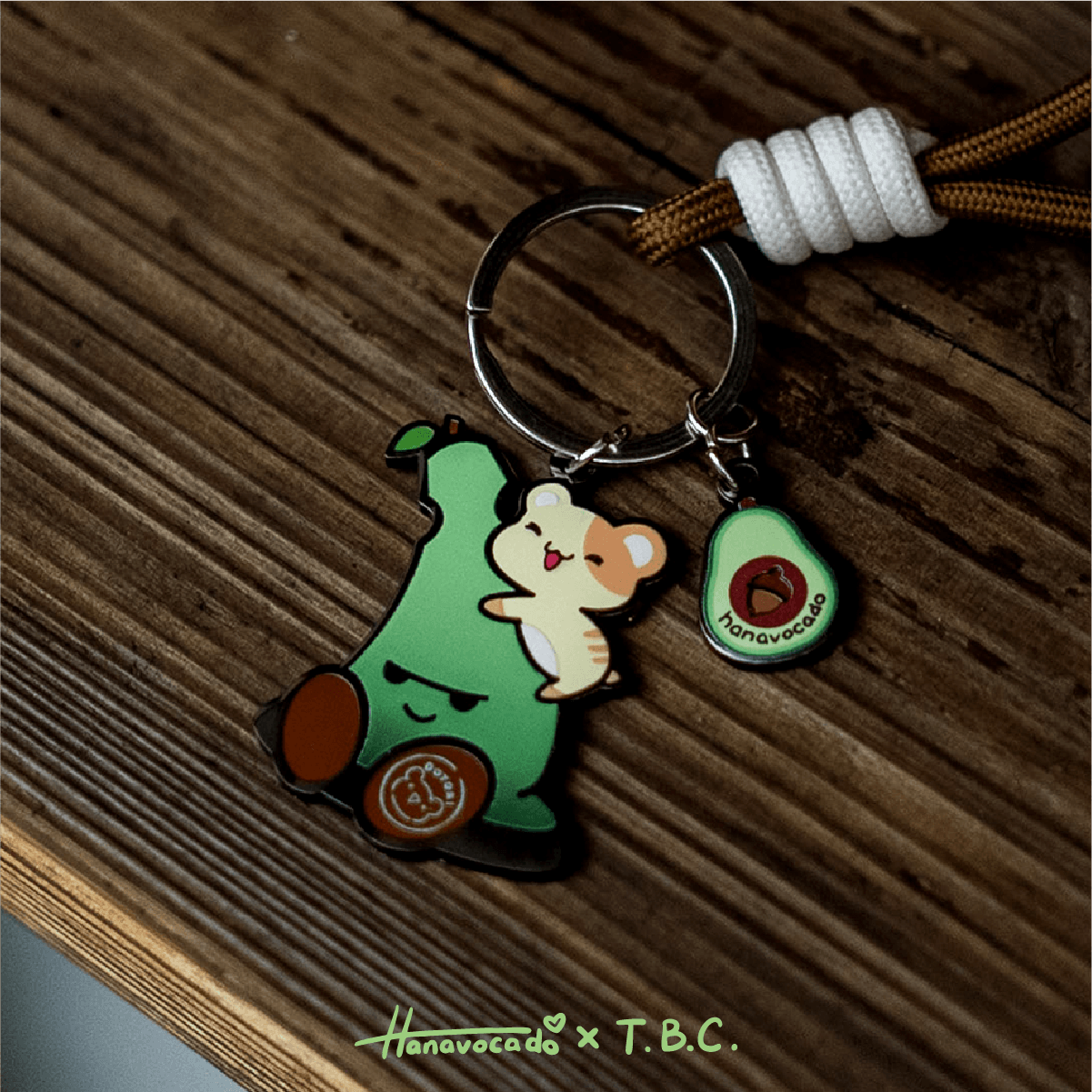 The Boring Concept - Hanavocado Keychain with Stickers