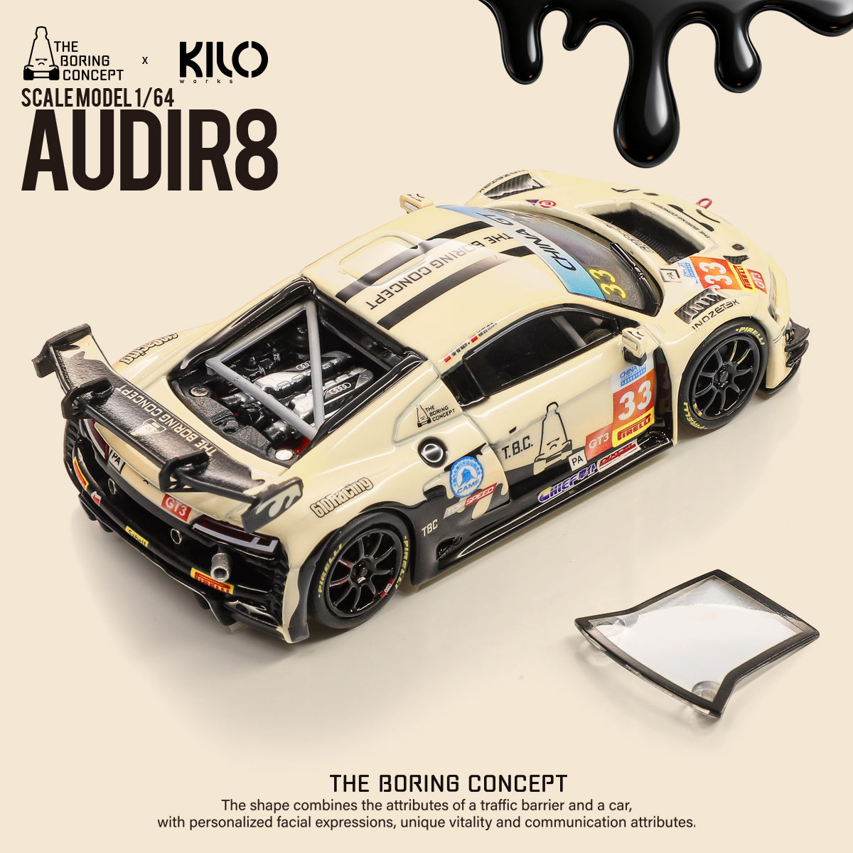 Presale TBC X KILO 1/64 Audi R8 Alloy Car Model （2026.7 send out goods‌）