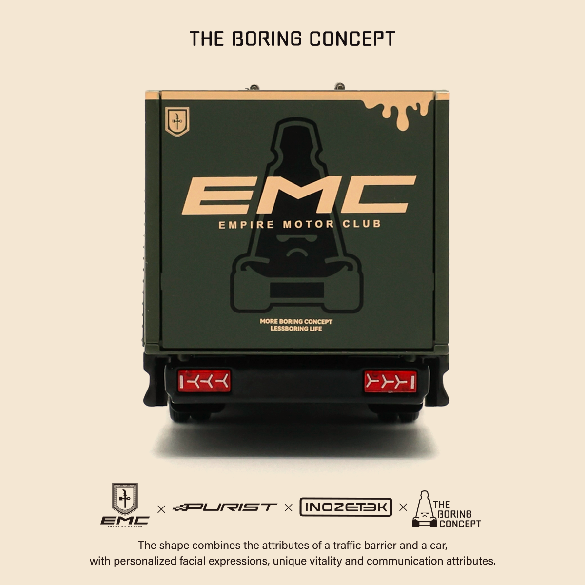 Empire Motor Club X The Boring Concept X INOZETEK X Purist Group - Paddock64 1/64 Container Trailer Model Car
