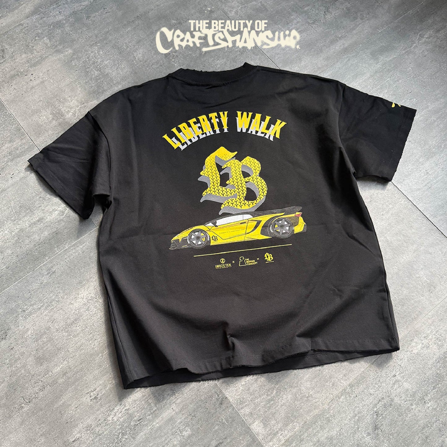 The Boring Concept Libertywalk  LBWK×inozetek×TBC  Black T-shirt Aventador GT EVO|White  T-shirt McLaren 720S