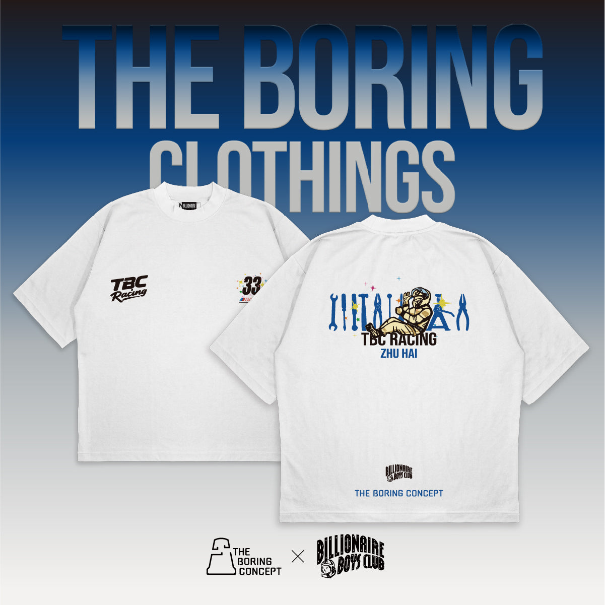 Billionaire Boys Club X TheBoringConcept T-shirt - TBC Racing @ ChinaGT Zhuhai Station limited edition