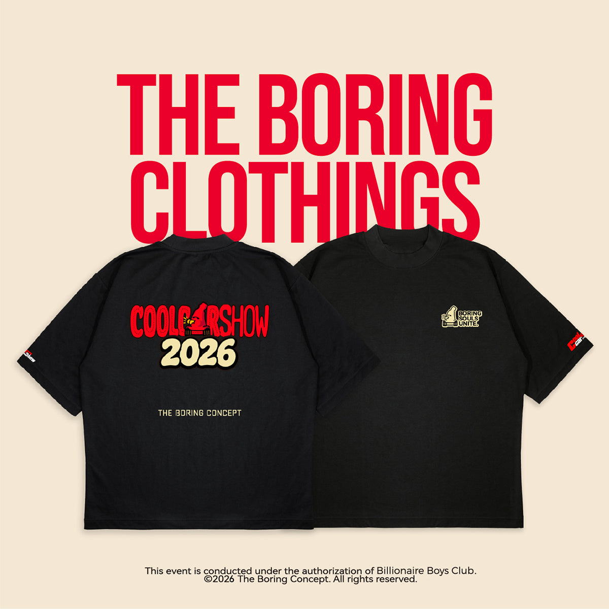 The Boring Concept X CoolCarShow T shirt