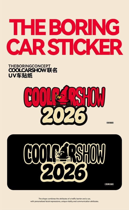 The Boring Concept X CoolCarShow UV Stickers