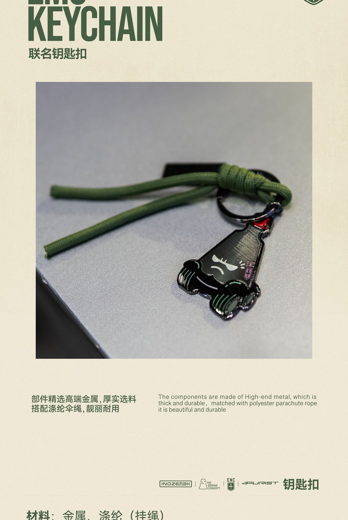 Empire Motor Club X The Boring Concept X INOZETEK X Purist Group Keychain