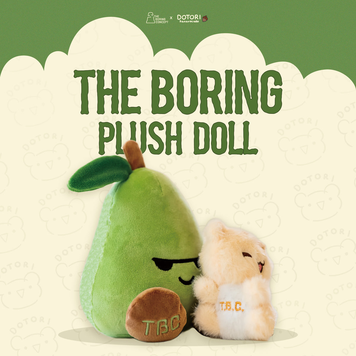 Hanavocado x TBC  Plush Doll | Dotori & The Boring